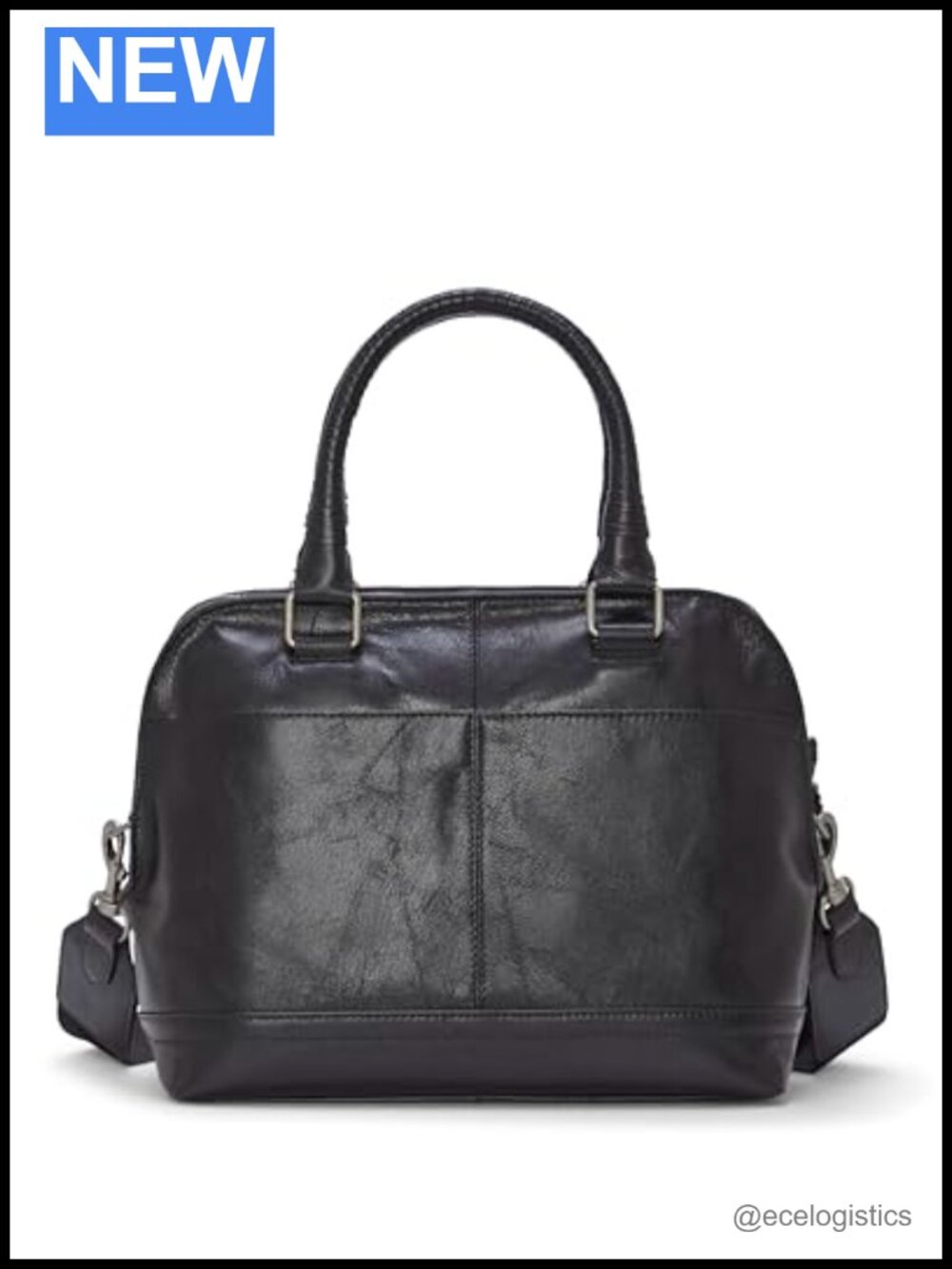 Lucky Brand Kaye-sa Leather Satchel Handbag Zipper Closure Double Handles